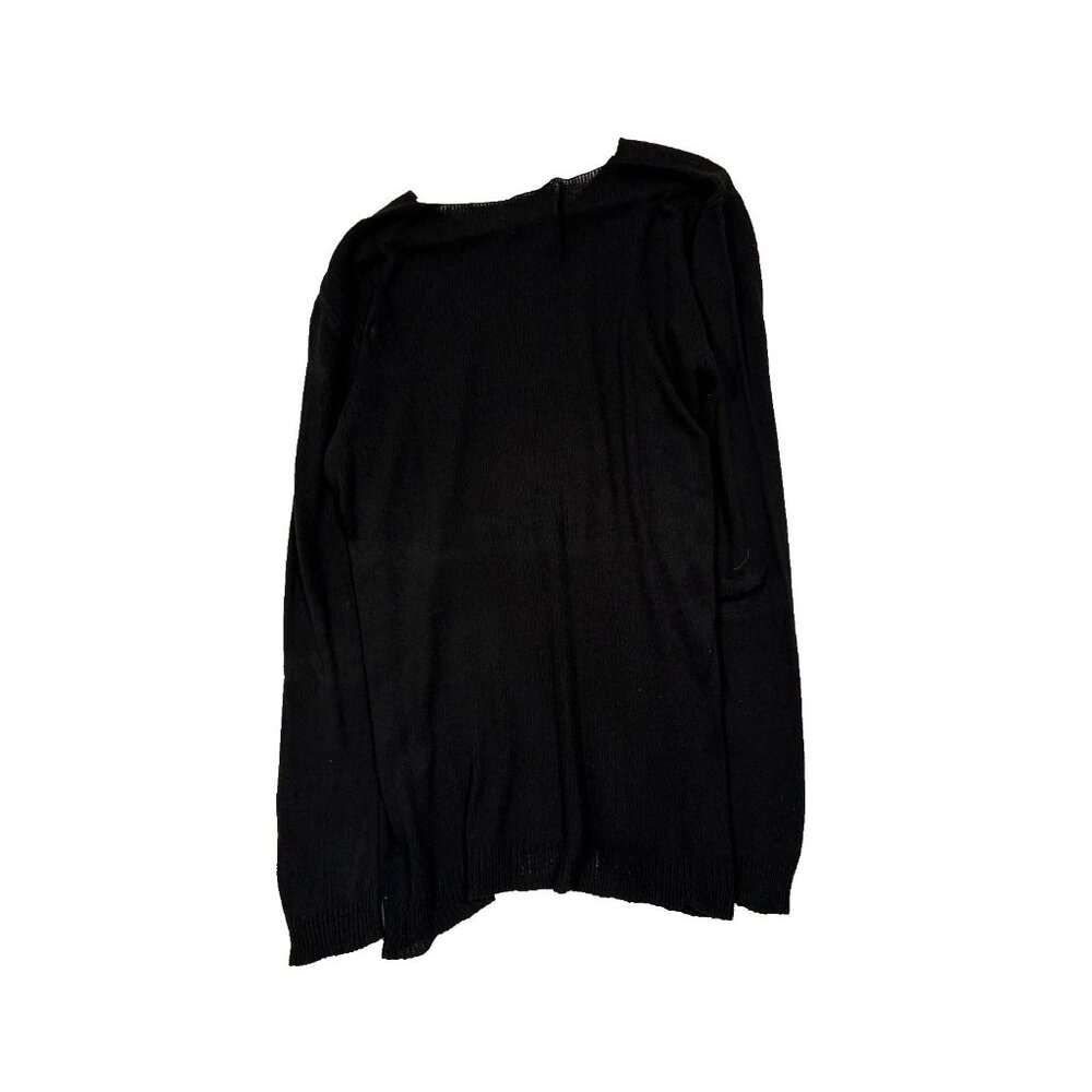 Ron Tomson RNT23 Long Sleeve Shirt Black Soft Knit Pullover Designer Top